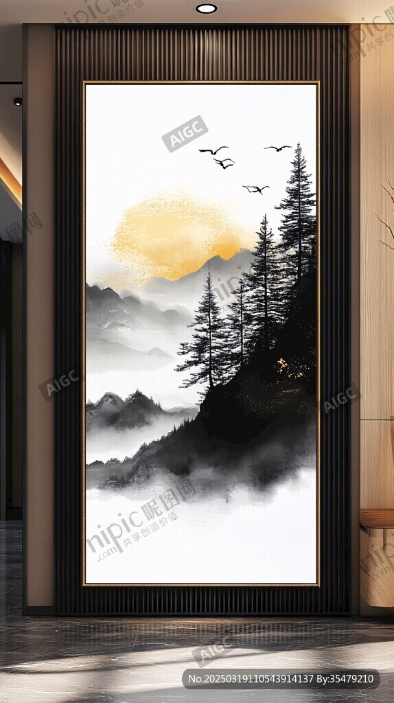 抽象山水画