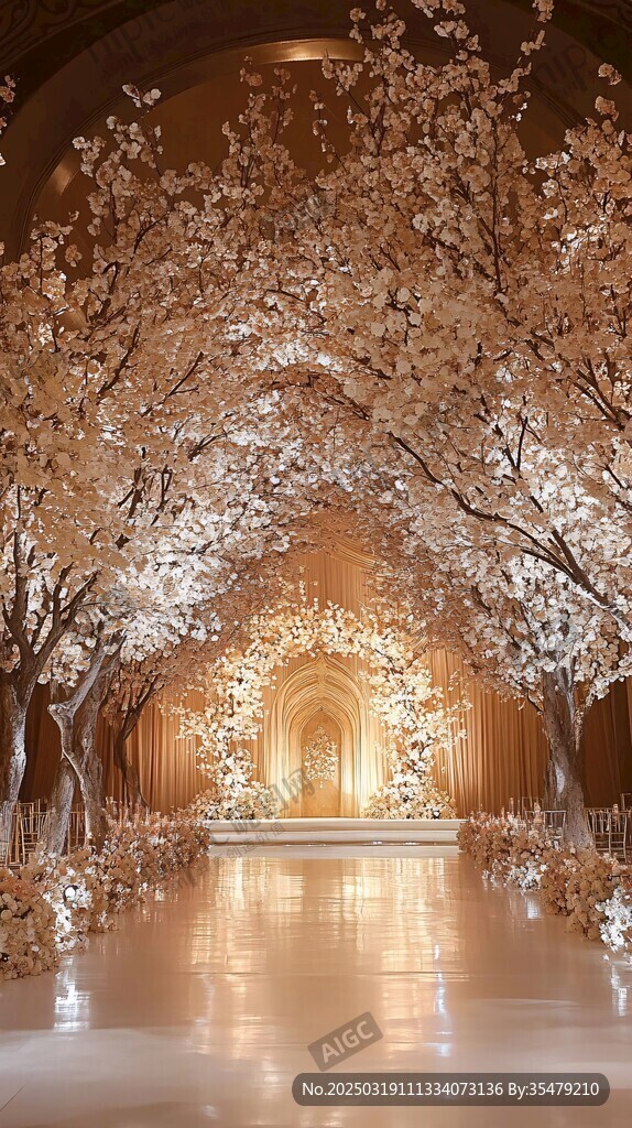 金色花海婚礼场景