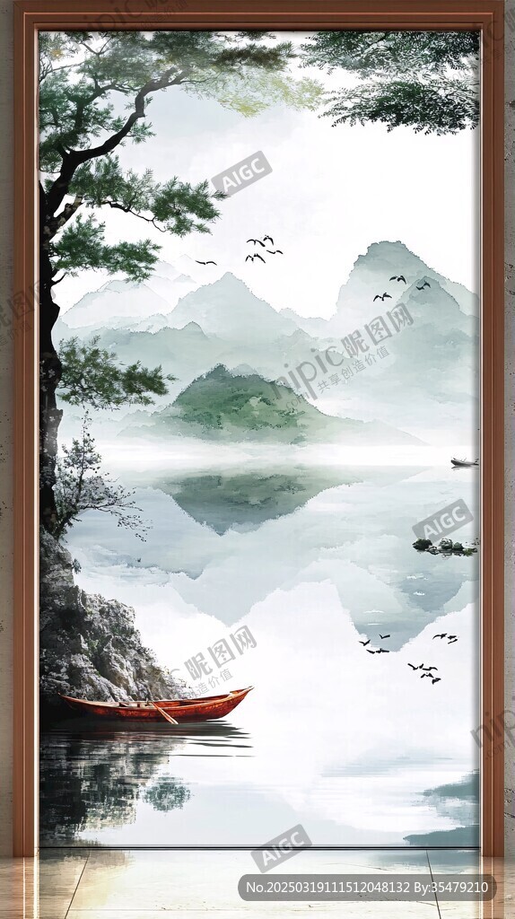 山水画中的宁静与和谐