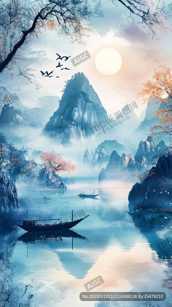 山水画中的宁静与和谐
