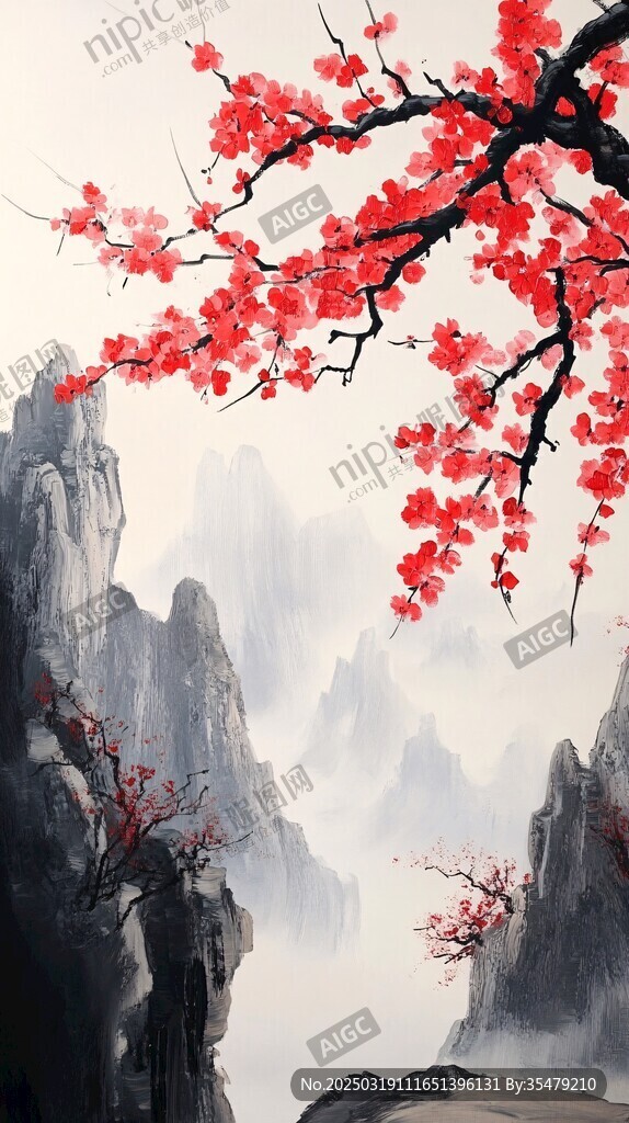 梅花山水图