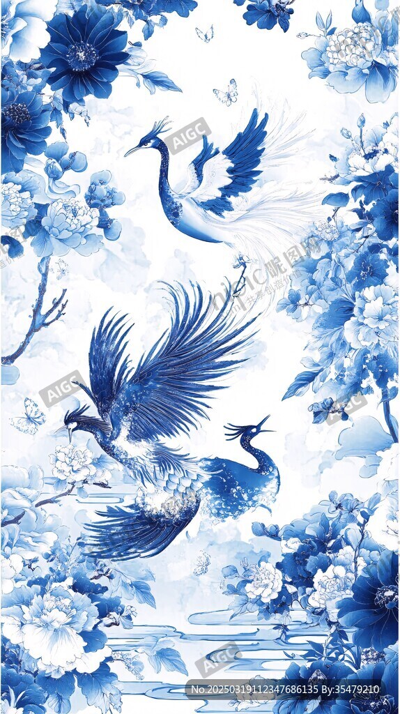 云雀飞舞 花卉盛开