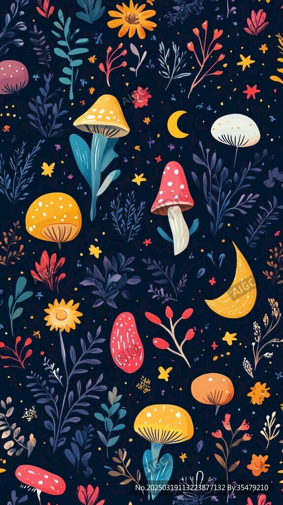 夜幕下的神秘森林