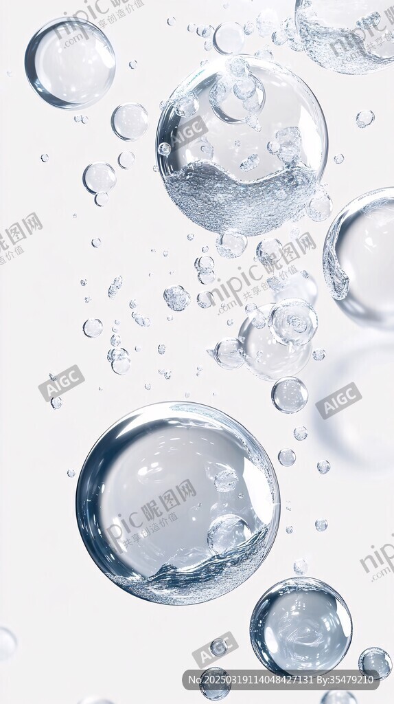 清澈的水泡