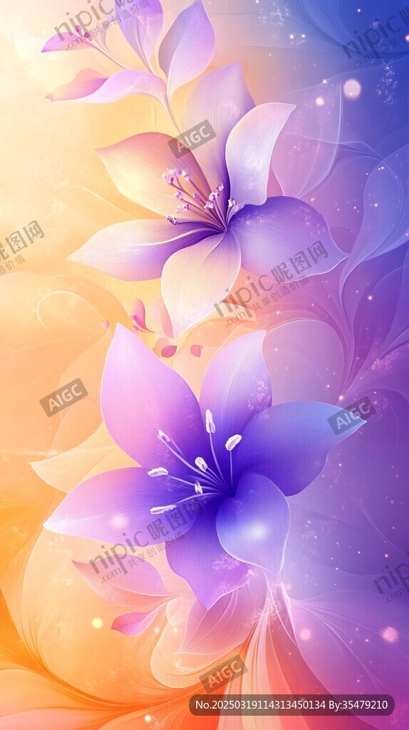 梦幻花卉数字艺术