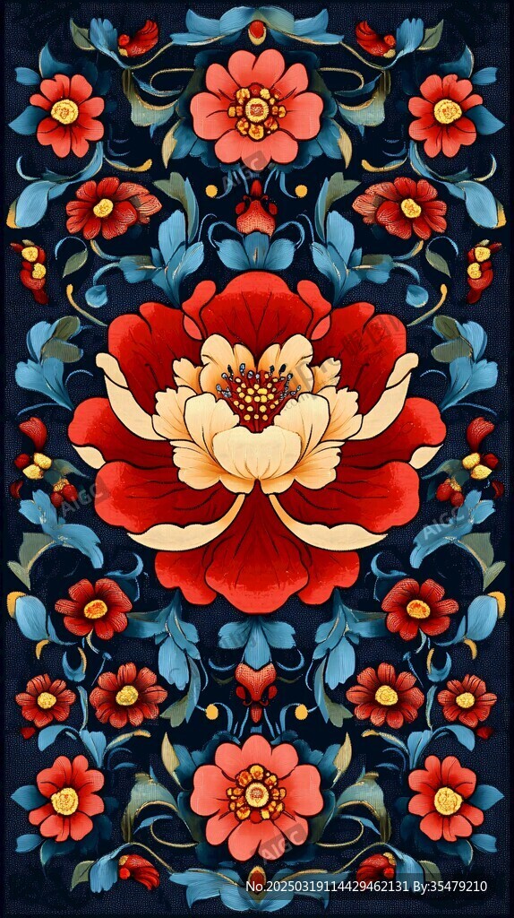 花卉图案的艺术