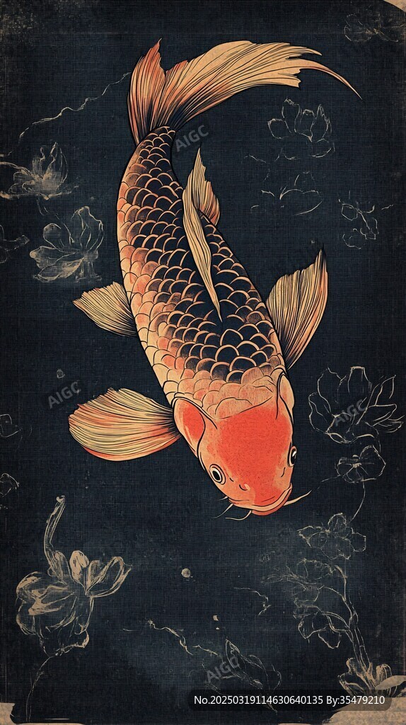 金鱼与莲花