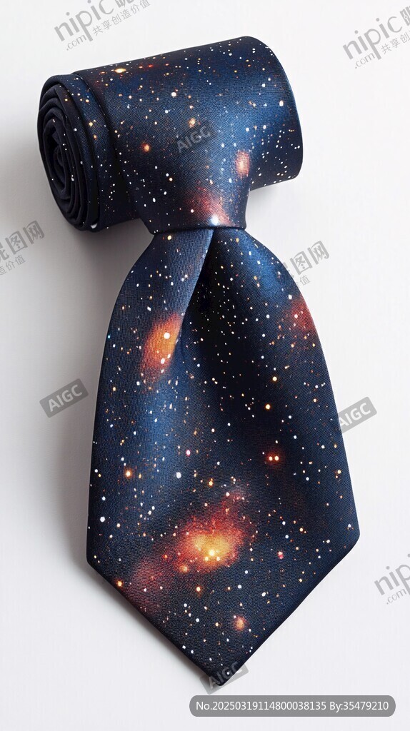 银河系印花领带