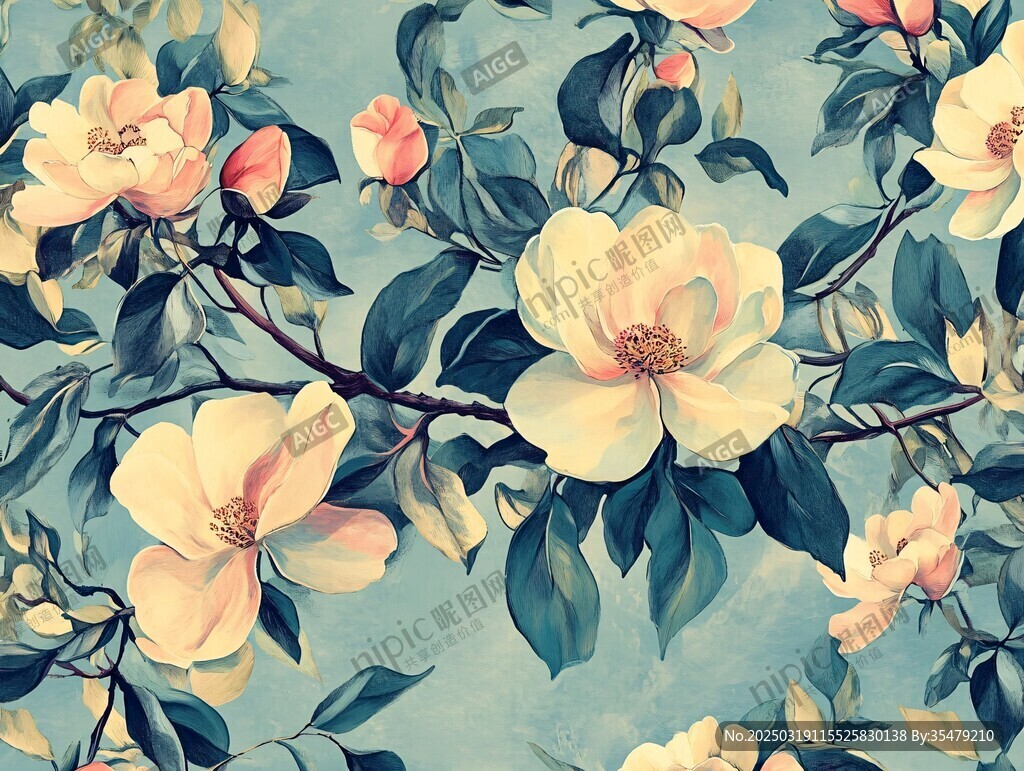 复古花卉图案