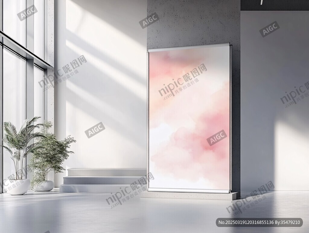 现代简约空间中的抽象艺术