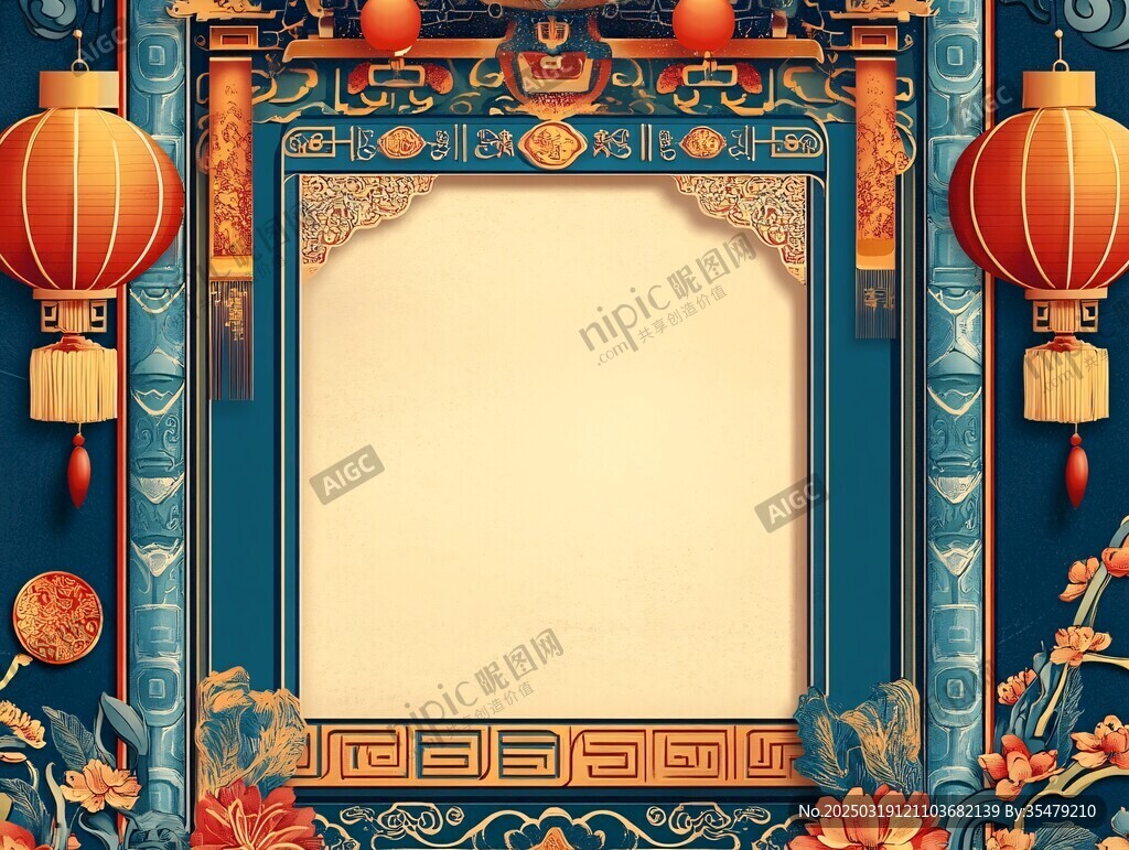中国风格的数字艺术作品