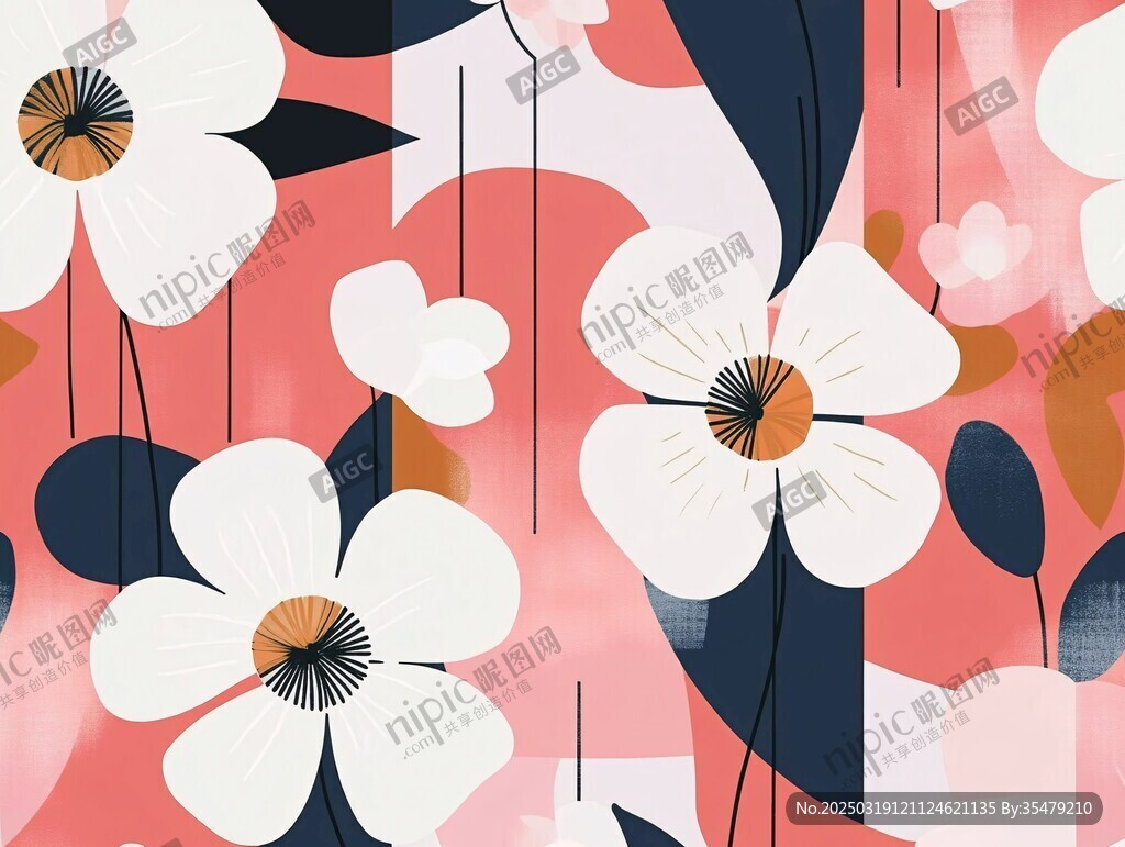 现代花卉图案设计