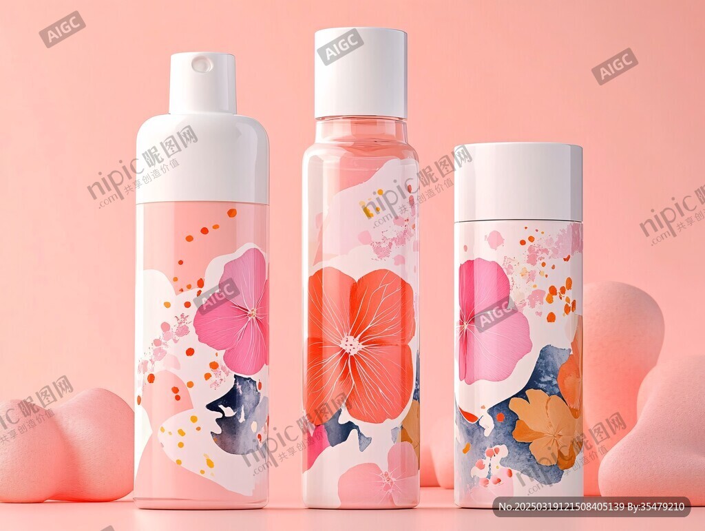 粉色调护肤品系列