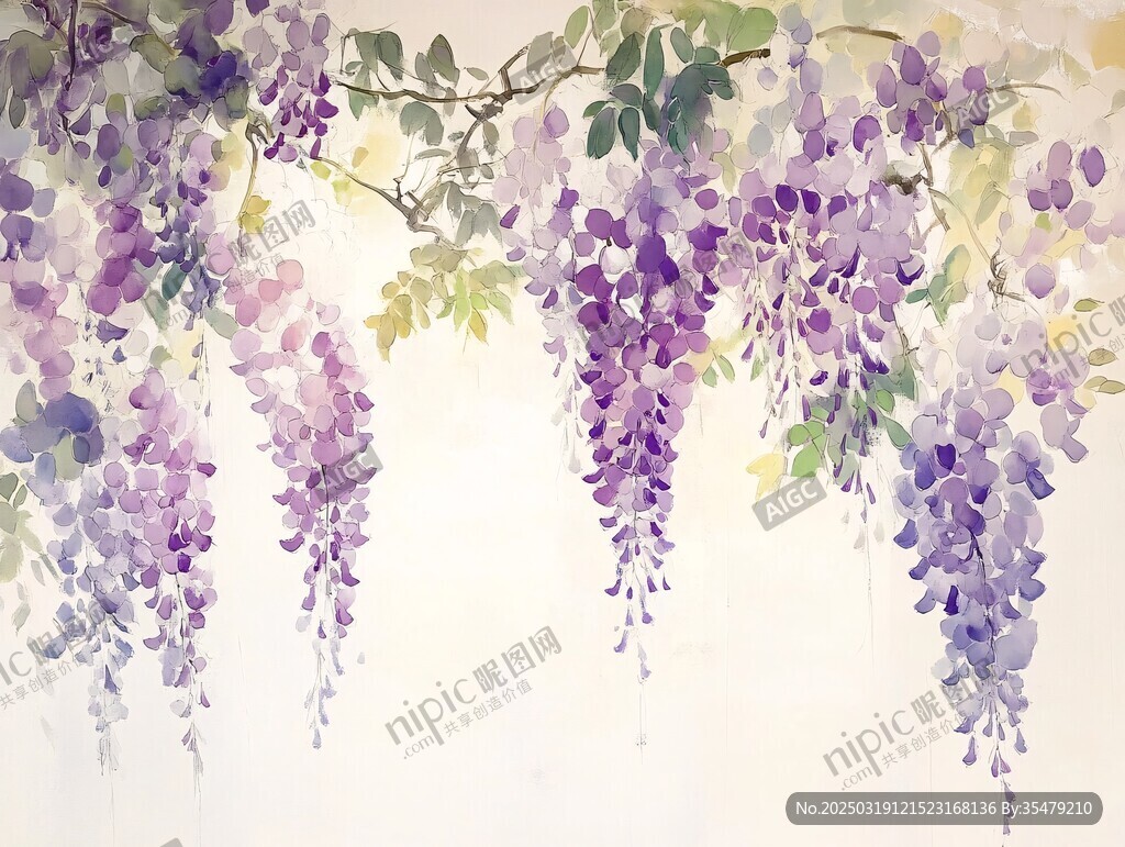 紫藤花卉艺术作品