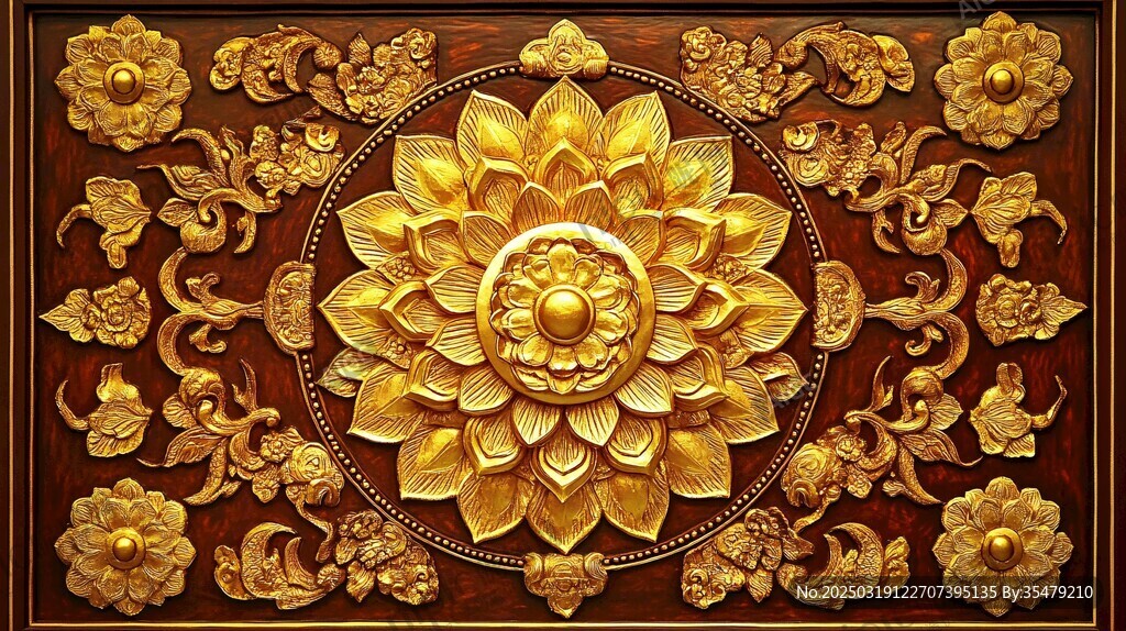 金木雕花纹
