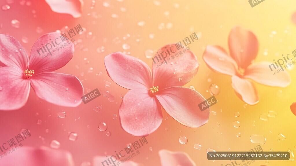 粉色花瓣上的露珠