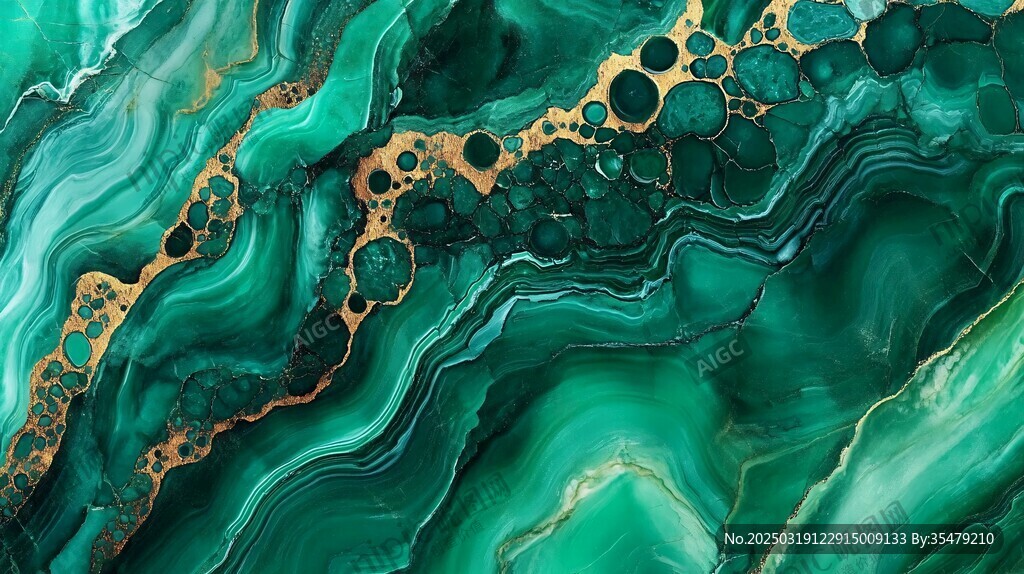 翠绿色大理石纹理背景