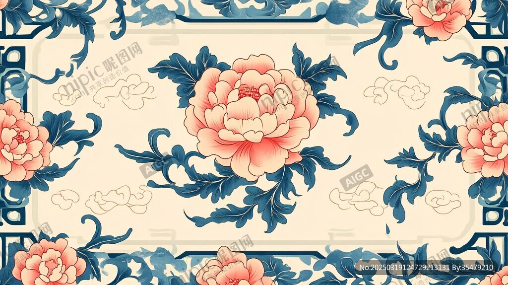 中国风花卉图案