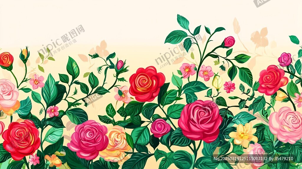 彩色玫瑰花束