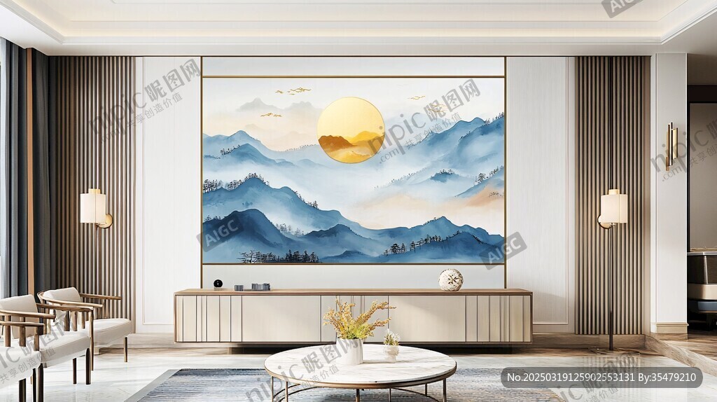 抽象山水画