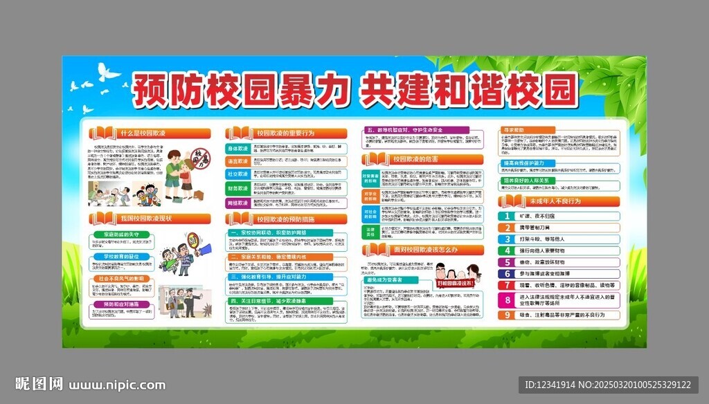 校园霸凌展板