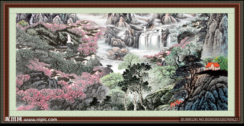 山水画风景 