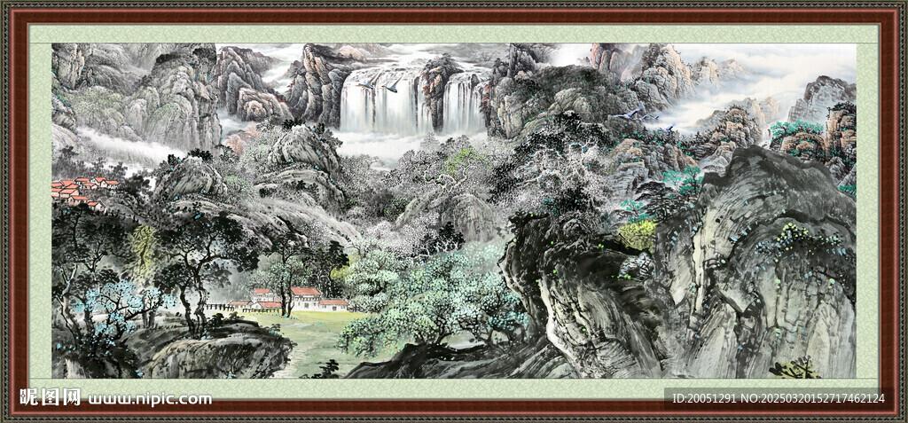 山水画风景 