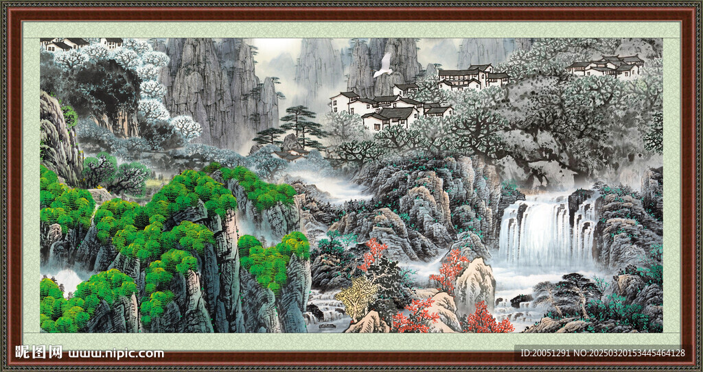 山水画风景 