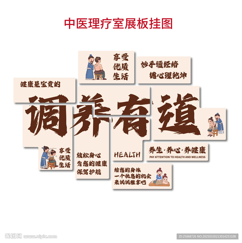 中医诊疗室展板图