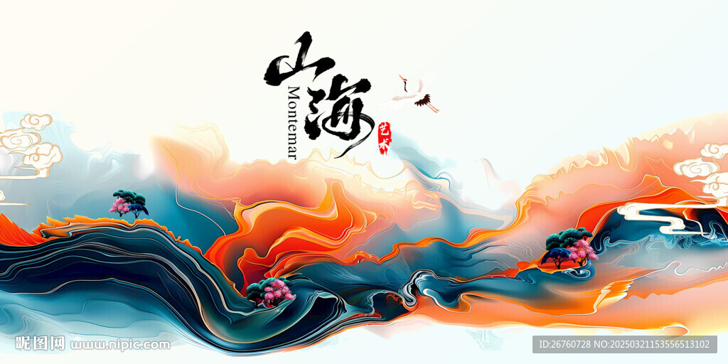 中国风背景展板