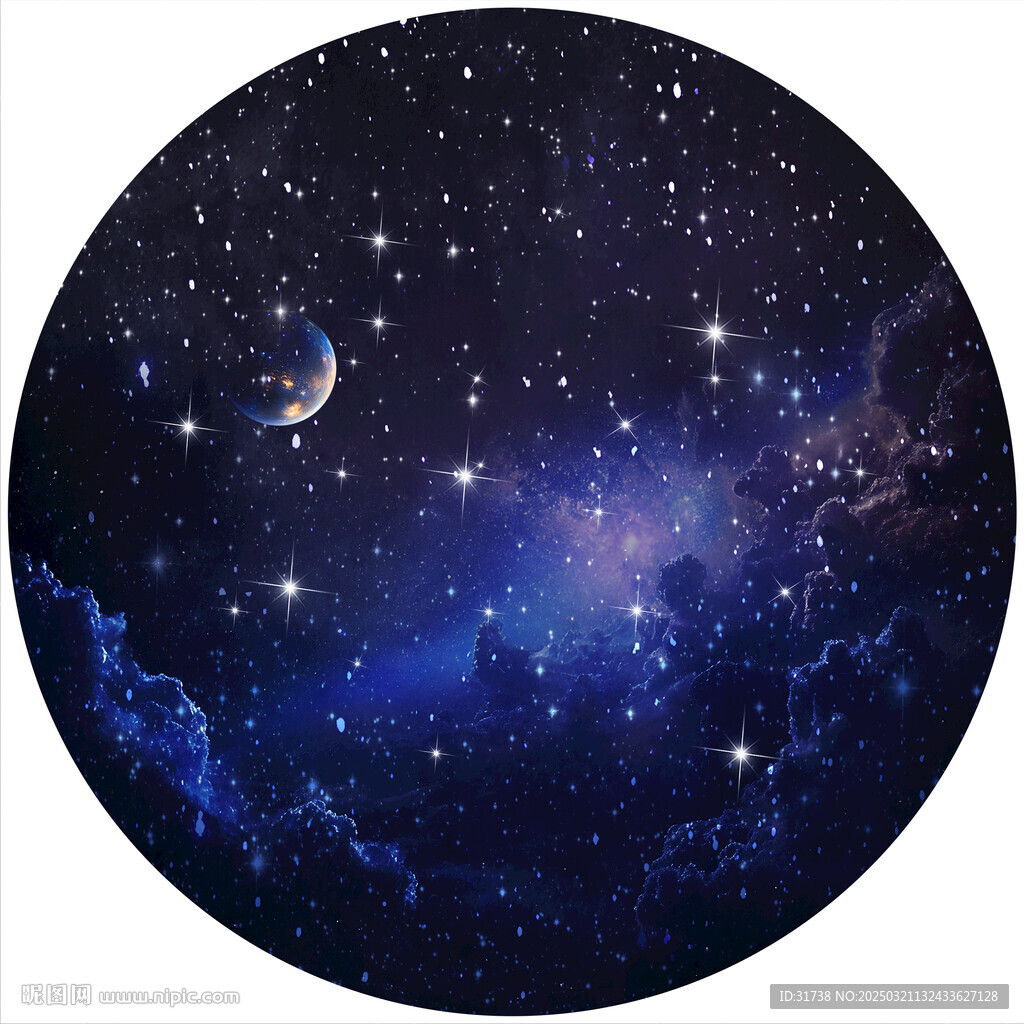 圆形星空吊顶天花软膜