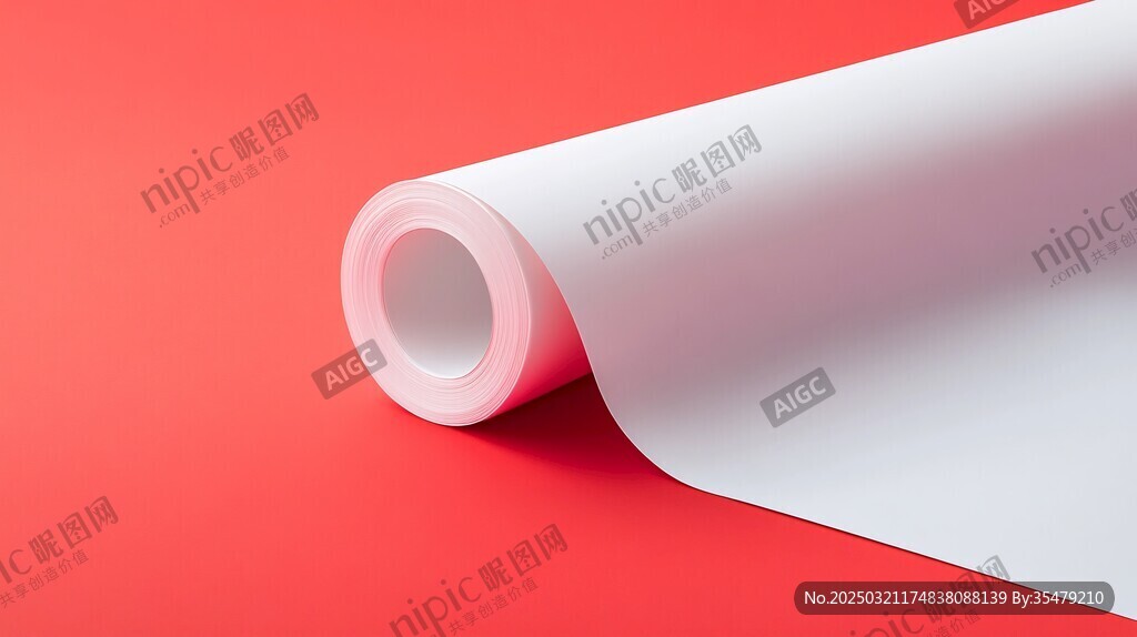 卷轴上的白色纸张