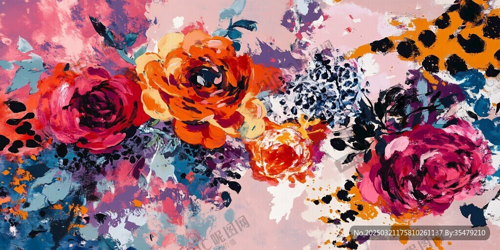 抽象花卉画