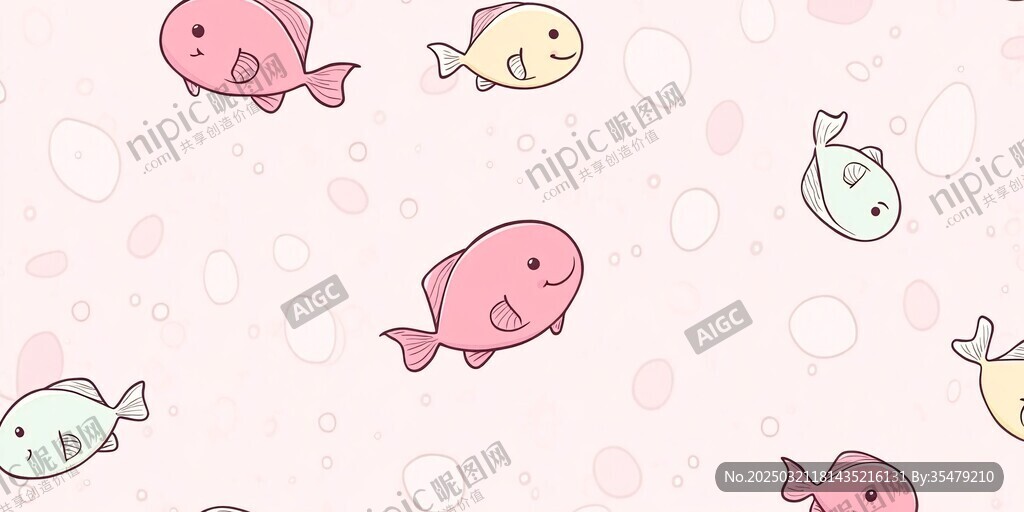 可爱小鱼图案背景
