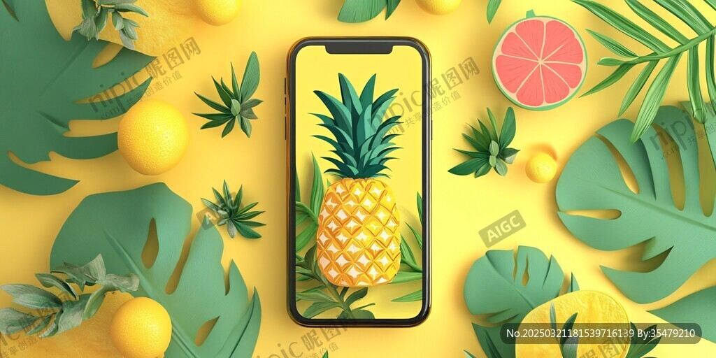 夏日清新 手机壁纸与水果蔬菜的完美融合