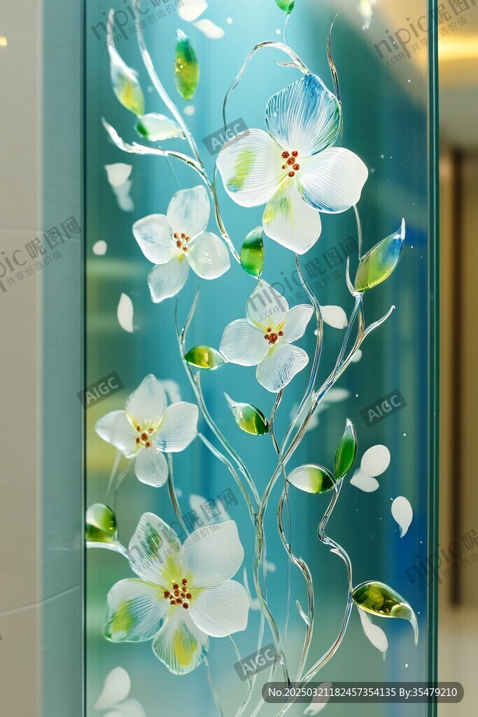 玻璃艺术花卉装饰