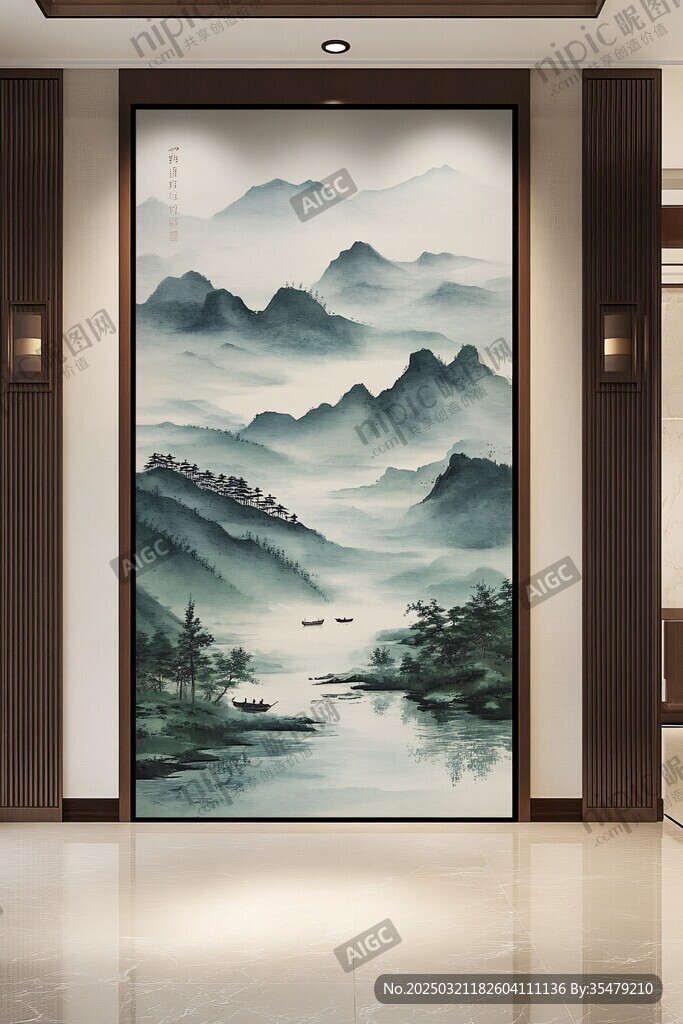 山水画中的宁静与和谐