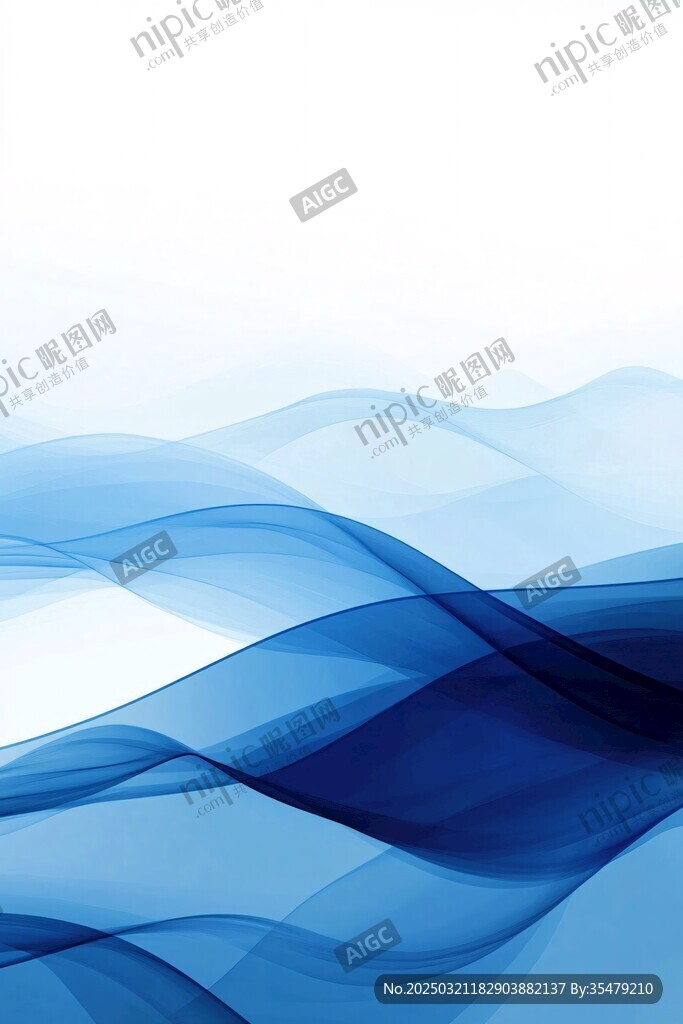 抽象的蓝色波浪