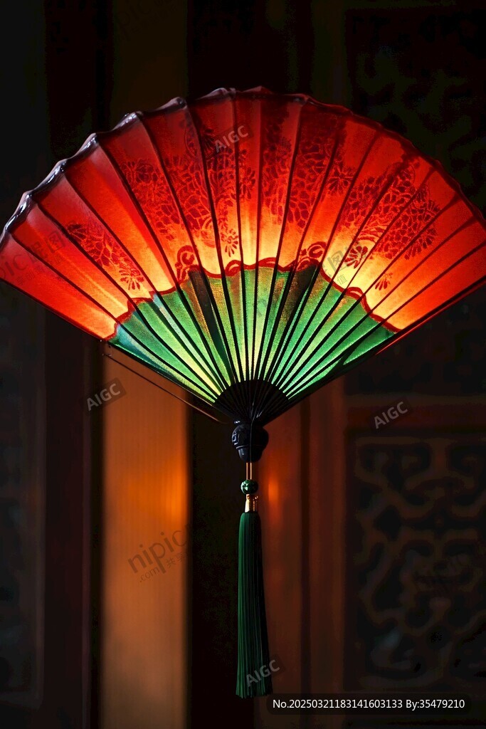 扇形吊灯的红绿之谜