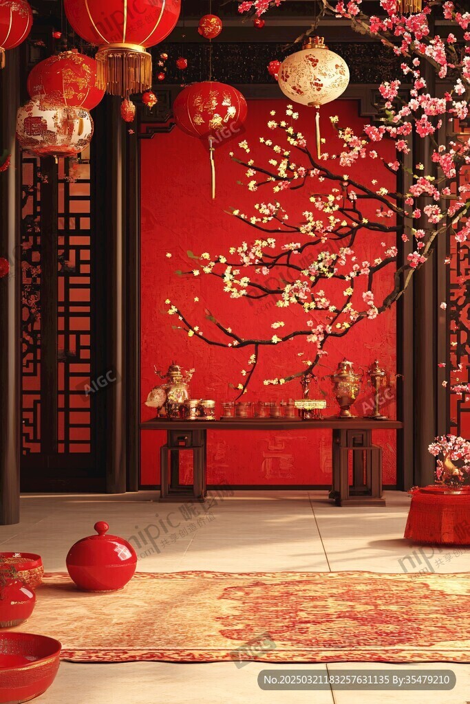 中国新年庆典场景