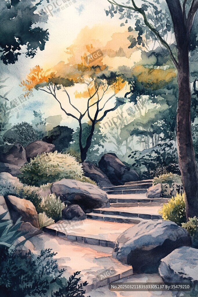 森林中的宁静步道