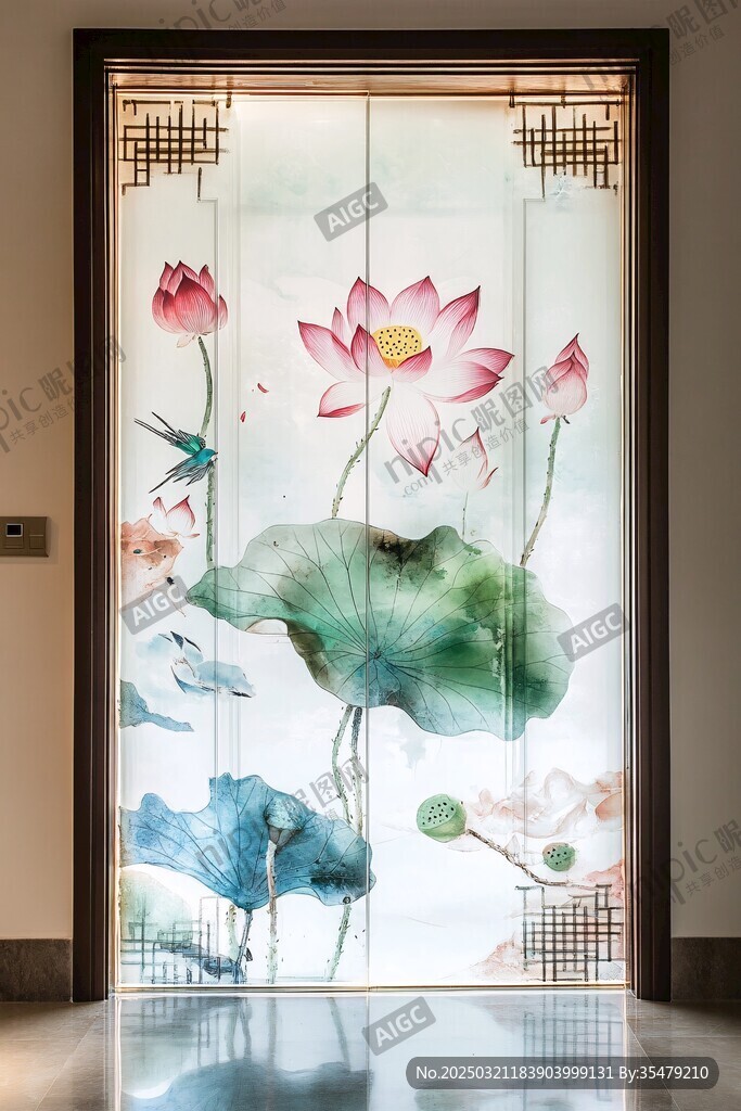 彩绘玻璃艺术门