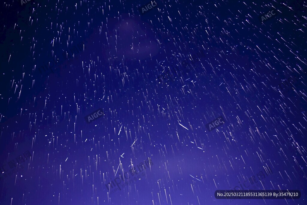 夜幕下的流星雨