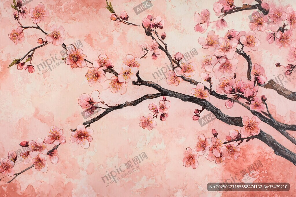 粉色樱花盛开