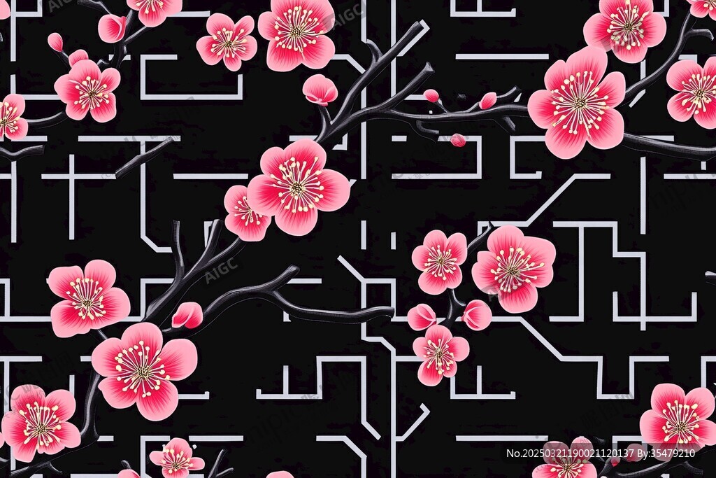东方之美 梅花图案