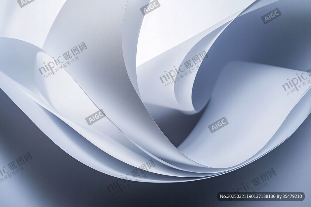 抽象的白色曲线