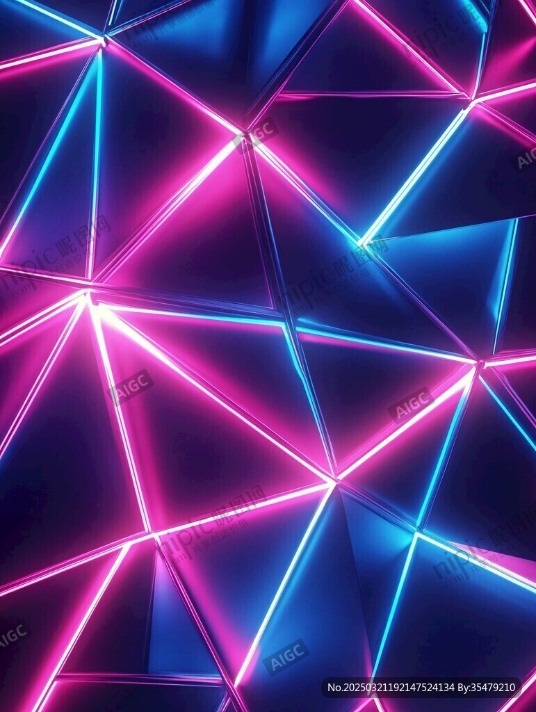 霓虹三角抽象艺术