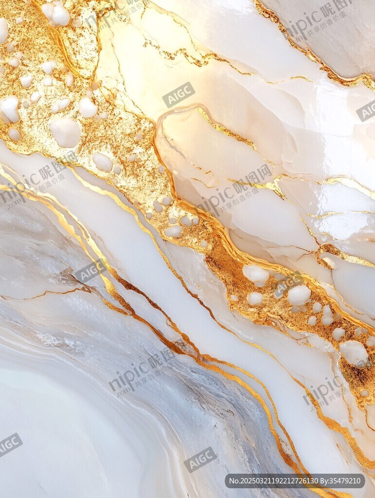 金色纹理的大理石纹背景