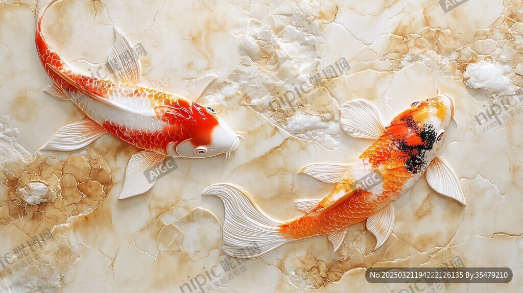 金鱼壁画艺术