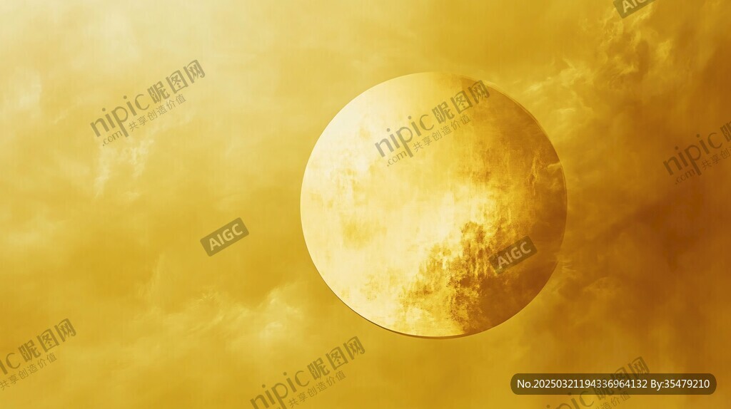 金色天空中的神秘圆形